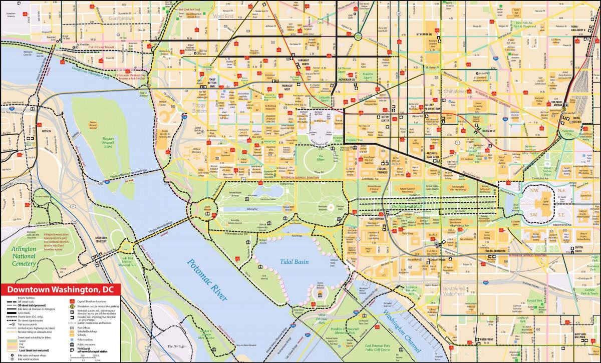 Washington DC city center map